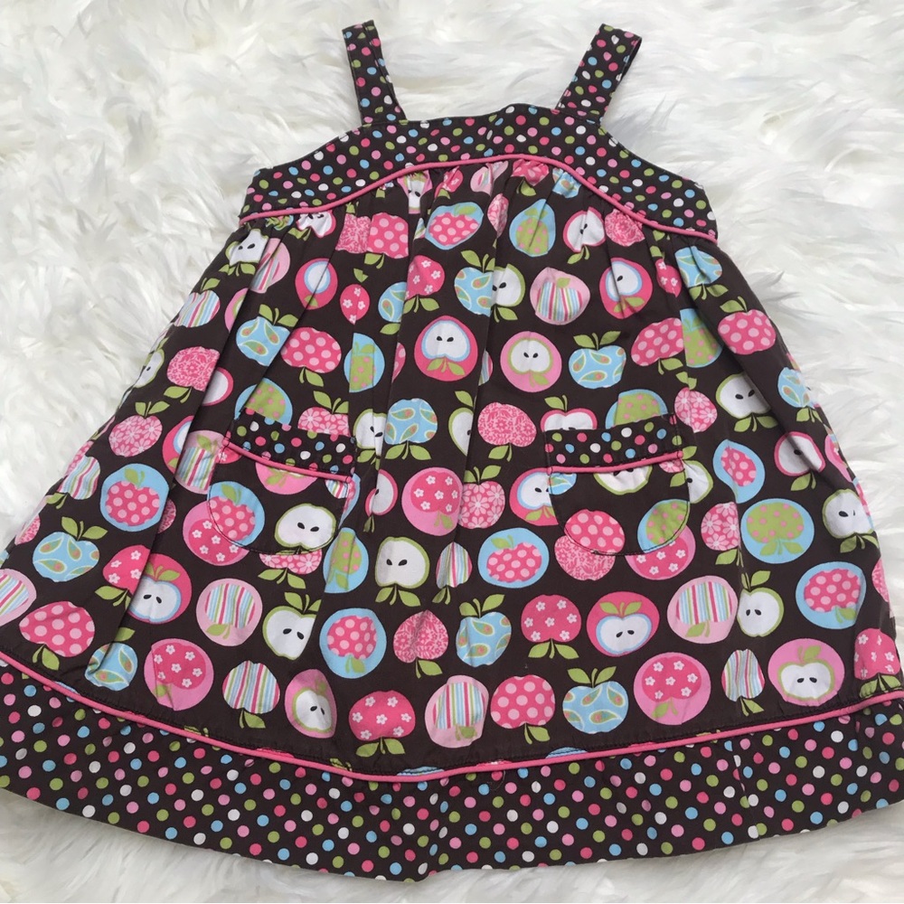 Sweet polka dot apple dress size 18 months